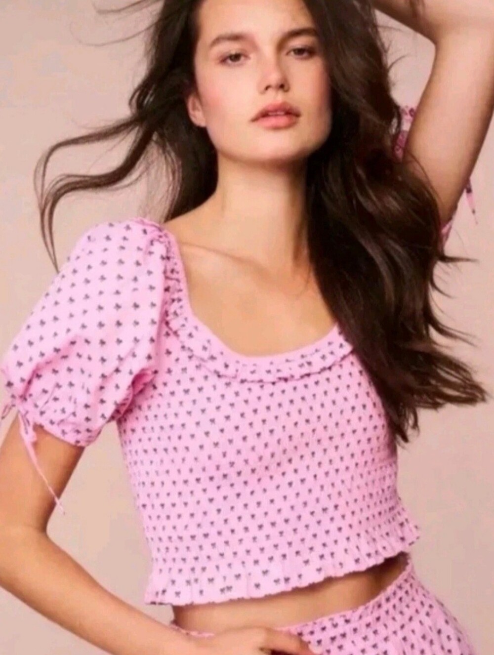 Loveshackfancy Molly Top Pink Bows XXL